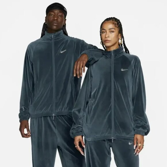 Nike x NOCTA Swarovski Velour Zip Travel Jacket Men's Size Large DV3734-454 - Picture 2 of 5